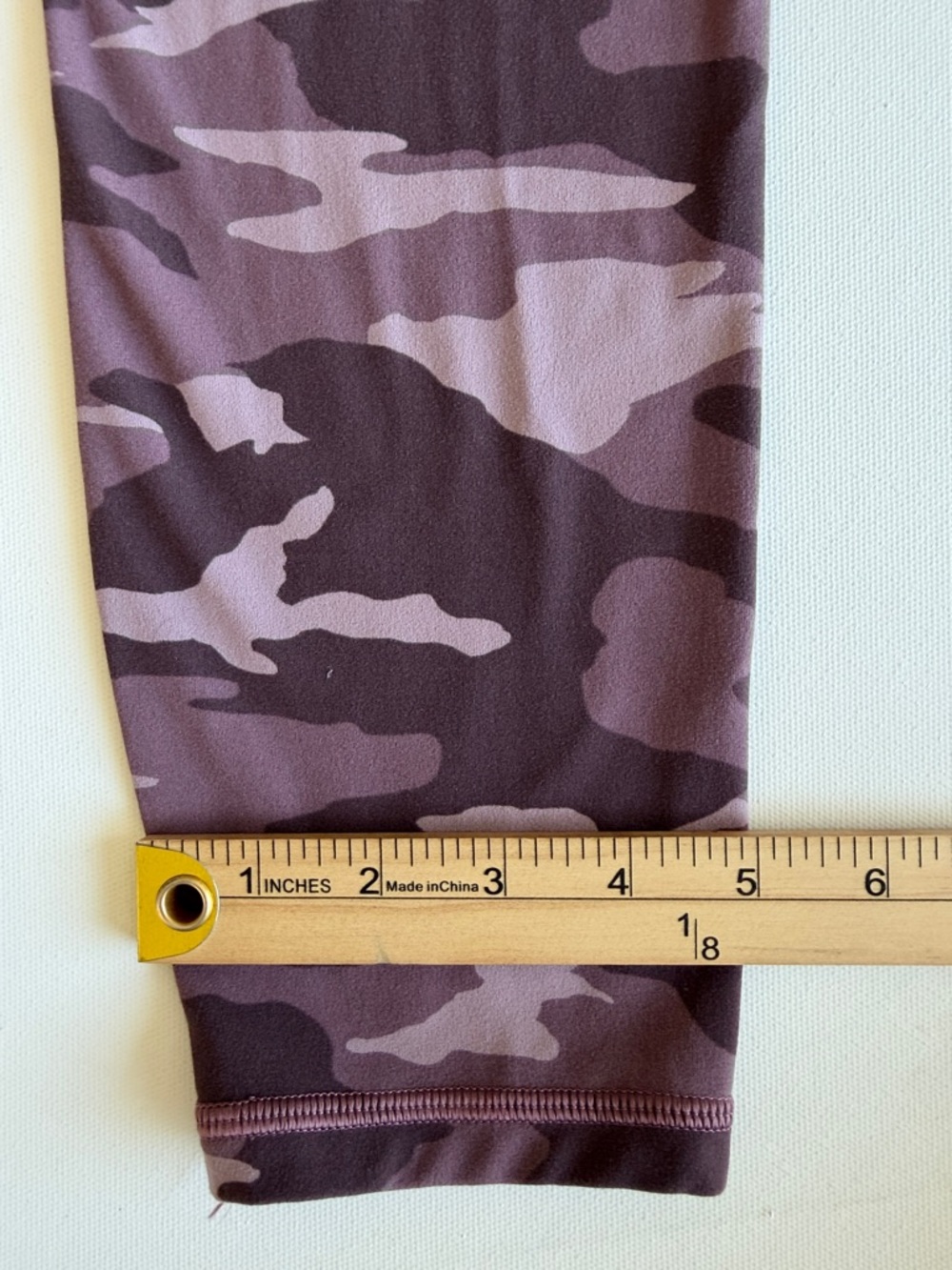 Athleta Elation 7/8 Leggings L Mauve Purple Camo High Rise Yoga Pants - Picture 10 of 11